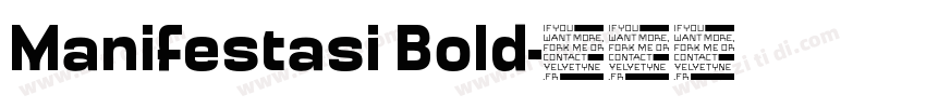 Manifestasi Bold字体转换